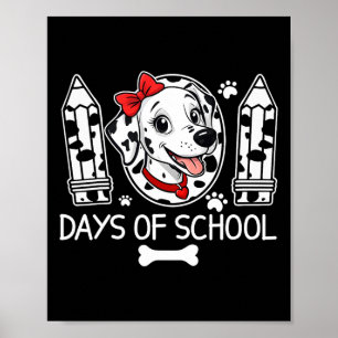 100 Tage Dalmatiner Hunde Junge Kind 100. Tag Poster