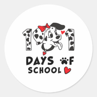 100 Tage Dalmatiner Hunde Junge Kind 100. Tag Runder Aufkleber