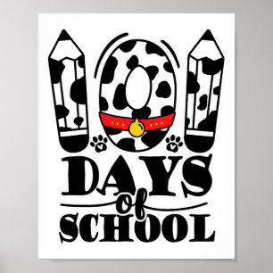 100 Tage Dalmatiner Hunde Junge Kind Poster
