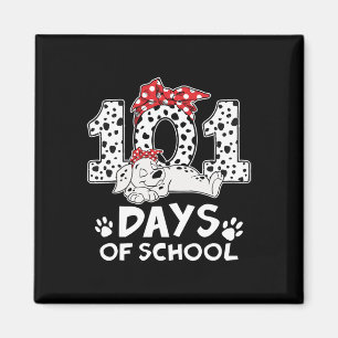100 Tage Dalmatiner in der Schule Hund Mädchen 100 Magnet