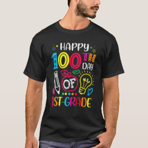 100 Tage der 1. Klasse 100. Tag der Schule Lehrer T-Shirt
