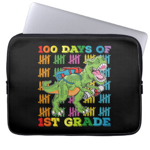 100 Tage der 1. Klasse T-Rex Dinosaurier-Schule Laptopschutzhülle