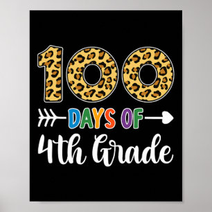 100 Tage der 4. Klasse Lehrer Student 100. Tag sc Poster