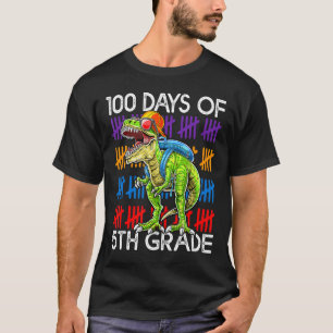 100 Tage der 5. Klasse Schule Dinosaur Dino Trex 1 T-Shirt