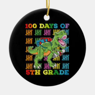 100 Tage der 5. Klasse T Rex Dinosaur Schule Keramik Ornament