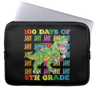 100 Tage der 5. Klasse T-Rex-Dinosaurier-Schule Laptopschutzhülle