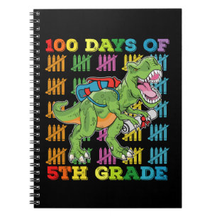 100 Tage der 5. Klasse T-Rex-Dinosaurier-Schule Notizblock