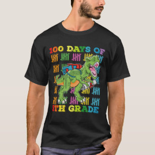 100 Tage der 5. Klasse T-Rex-Dinosaurier-Schule T-Shirt