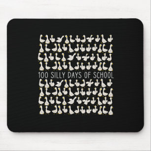 100 Tage der albernen Gänse Lustiger 100. Schultag Mousepad