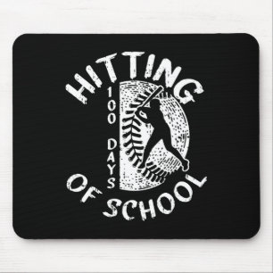 100 Tage der Baseball-Player-Lehrerin Student Mousepad