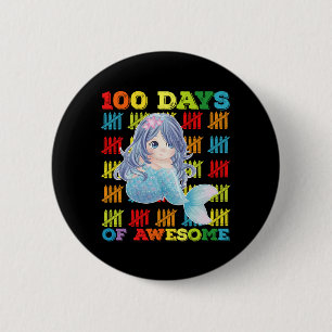 100 Tage der großartigen Meerjungfrau 100. Schulta Button