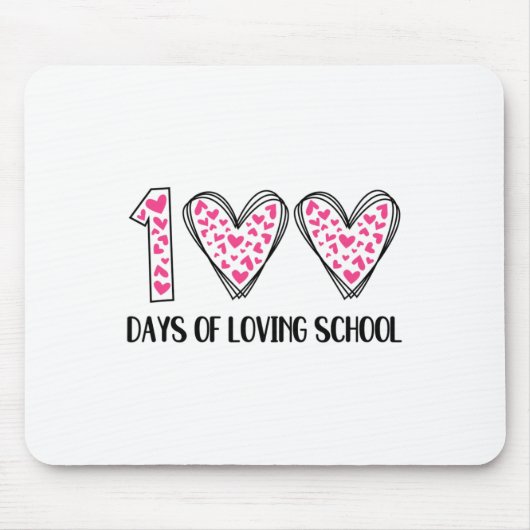 100 Tage der liebenden Schule 100. Schultag Mousepad (Vorne)