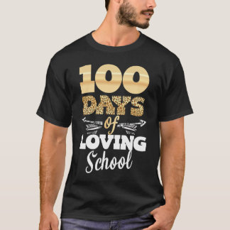 100 Tage der liebenden Schule Leopard 100. Tag Leh T-Shirt