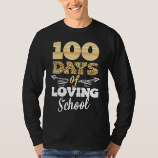 100 Tage der liebenden Schule Leopard 100. Tag Leh T-Shirt