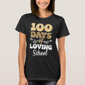 100 Tage der liebenden Schule Leopard 100. Tag Leh T-Shirt