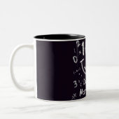 100 Tage der Mathe-Magie Zweifarbige Tasse (Links)