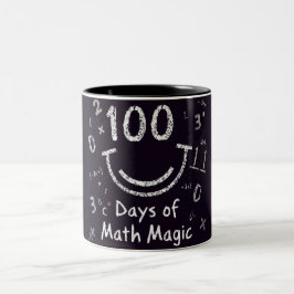 100 Tage der Mathe-Magie Zweifarbige Tasse