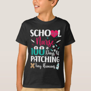 100 Tage der Patching winy humans School Nurse T-Shirt