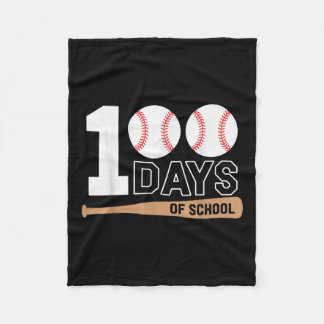 100 Tage der Schule Baseball 100. Schultag Fleecedecke