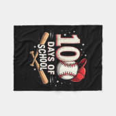 100 Tage der Schule Baseball 100. Schultag Fleecedecke (Vorderseite (Horizontal))