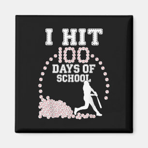 100 Tage der Schule Baseball 100. Schultag Magnet