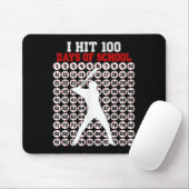 100 Tage der Schule Baseball 100. Schultag Mousepad (Mit Mouse)