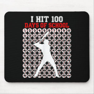 100 Tage der Schule Baseball 100. Schultag Mousepad