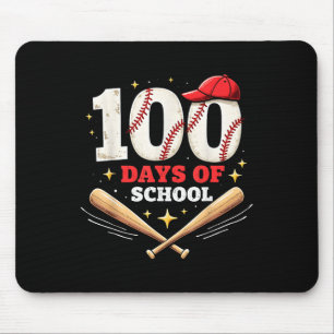 100 Tage der Schule Baseball 100. Schultag Mousepad