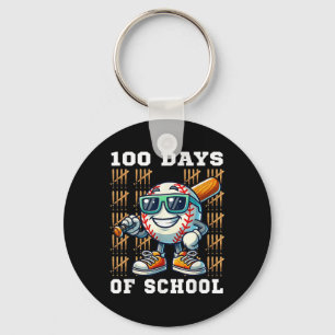 100 Tage der Schule Baseball 100. Schultag Schlüsselanhänger