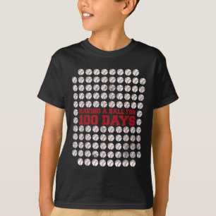100 Tage der Schule Baseball 100. Schultag T-Shirt