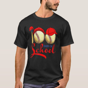 100 Tage der Schule Baseball 100. Tag T-Shirt
