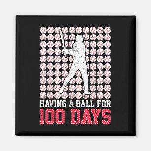 100 Tage der Schule Baseball 100 Tage für Jungen Magnet