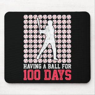 100 Tage der Schule Baseball 100 Tage für Jungen Mousepad