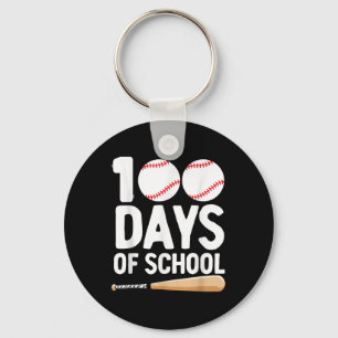 100 Tage der Schule Baseball 100 Tage für Jungen Schlüsselanhänger