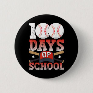 100 Tage der Schule Baseball 100 Tage für Student Button