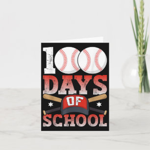 100 Tage der Schule Baseball 100 Tage für Student Karte