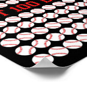 100 Tage der Schule Baseball 100 Tage Geschenke Poster (Ecke)