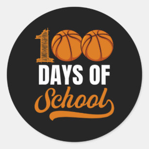 100 Tage der Schule Bysketll Player Boy Girl Runder Aufkleber