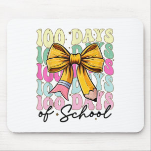 100 Tage der Schule Coquette Bow Groovy 100. Tag Mousepad