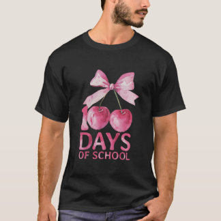 100 Tage der Schule Coquette Niedlich Cherry Bow 1 T-Shirt