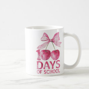 100 Tage der Schule Coquette Niedliche Kirsche Bow Kaffeetasse