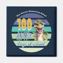 100 Tage der Schule Dinosaurier Mit Monogramm Magnet