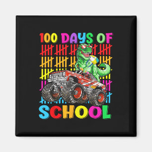 100 Tage der Schule Dinosaurier Monster Truck 100t Magnet
