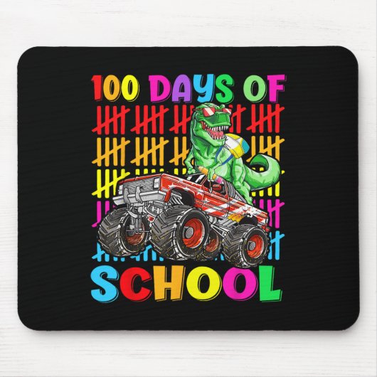 100 Tage der Schule Dinosaurier Monster Truck 100t Mousepad (Vorne)