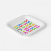 100 Tage der Schule farbenfrohe Tally Mark Pappteller (Gewinkelt)