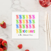 100 Tage der Schule farbenfrohe Tally Mark Serviette (Beispiel)