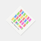 100 Tage der Schule farbenfrohe Tally Mark Serviette (Ecke)