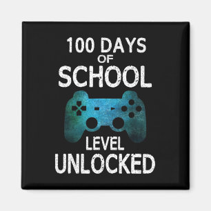 100 Tage der Schule Gamer Video Games Level Unlock Magnet