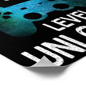 100 Tage der Schule Gamer Video Games Level Unlock Poster (Ecke)