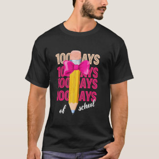 100 Tage der Schule Girls Coquette Bow 100. Tag de T-Shirt